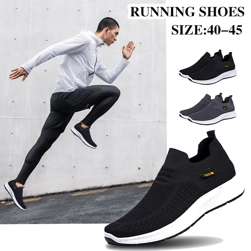 Running Shoes Men's Outdoor Sports Cushioned Leisure Rubber Low-top  Breathable Sneakers