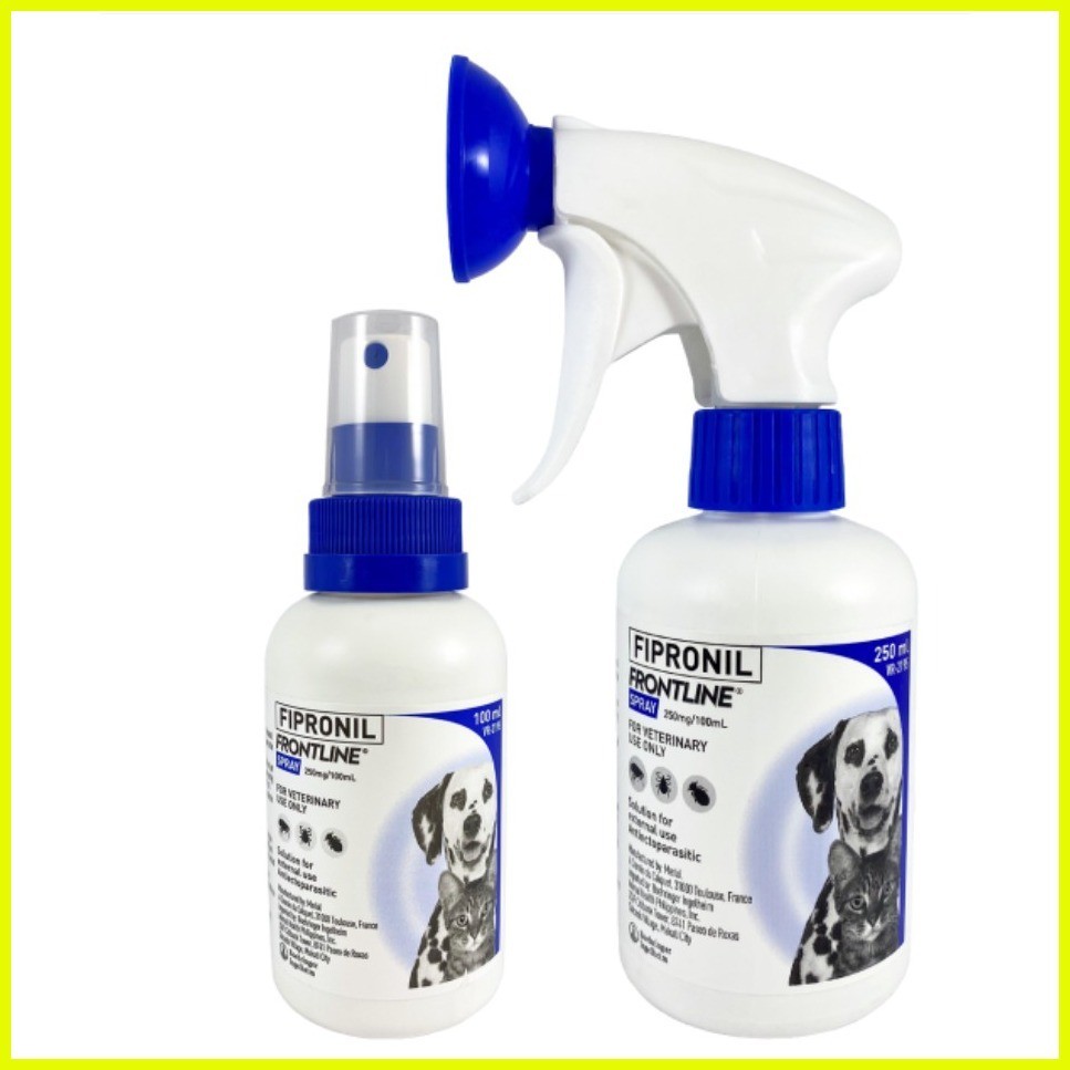 ♒ 250ml & 100ml FRONTLINE Spray (Fipronil) Anti Tick and Fleas | Shopee ...