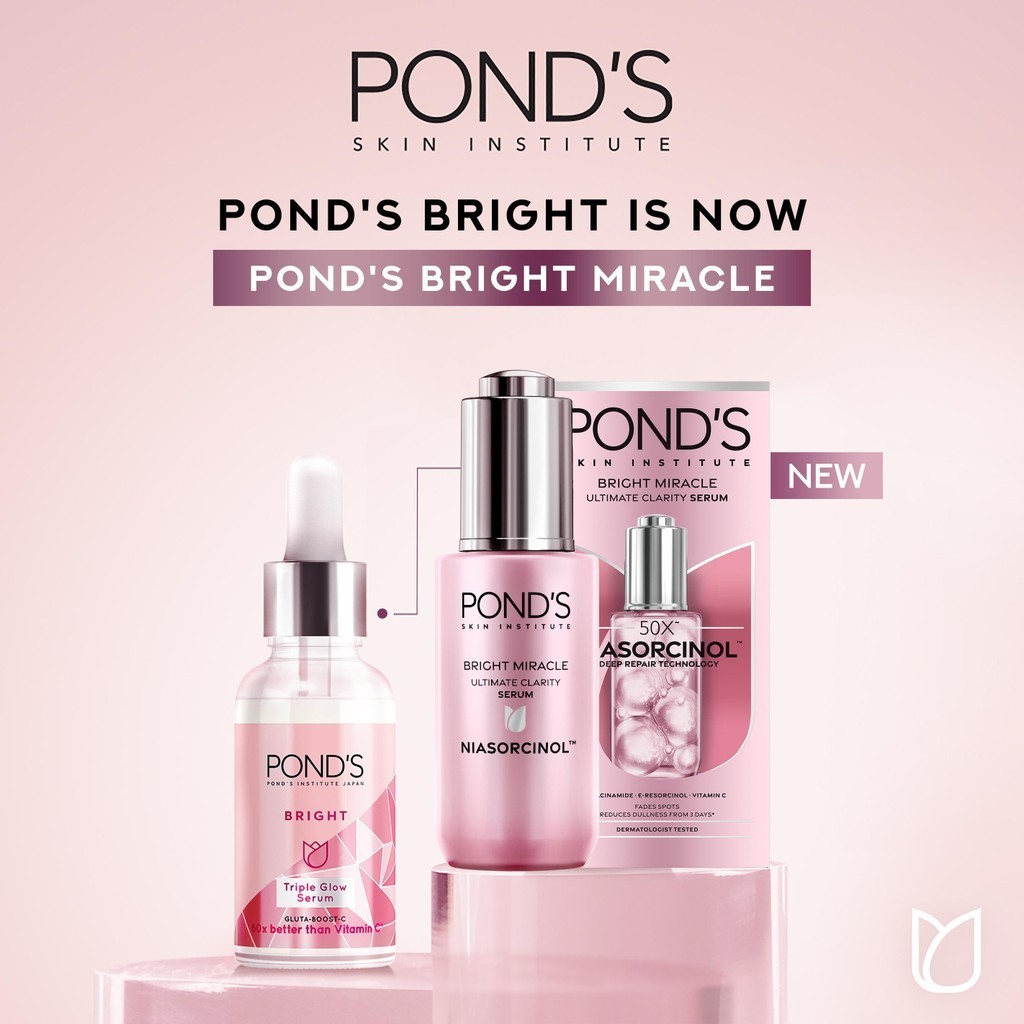 PONDS triple Bright Miracle Day Serum 30g Niasorcinol | Shopee Philippines