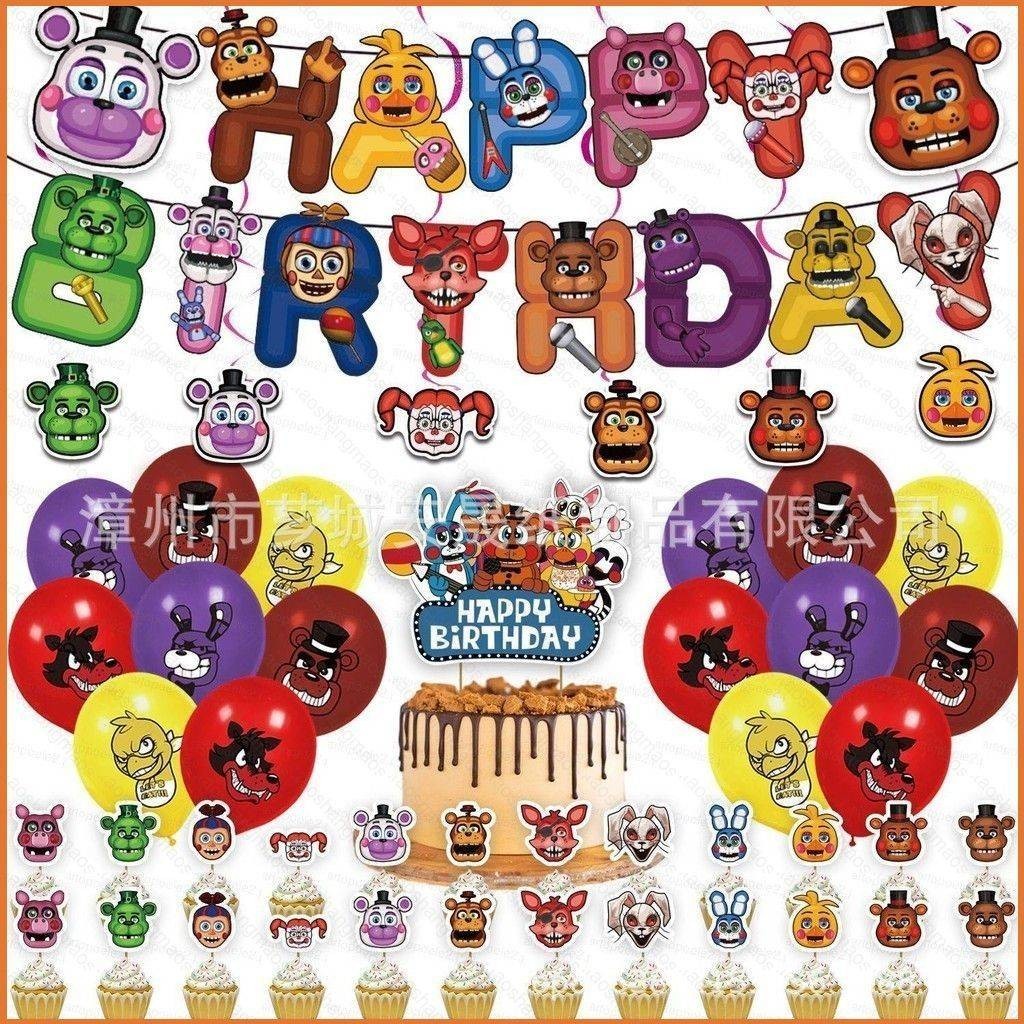 FNAF Five Nights At Freddy Glamrock theme kids birthday party ...