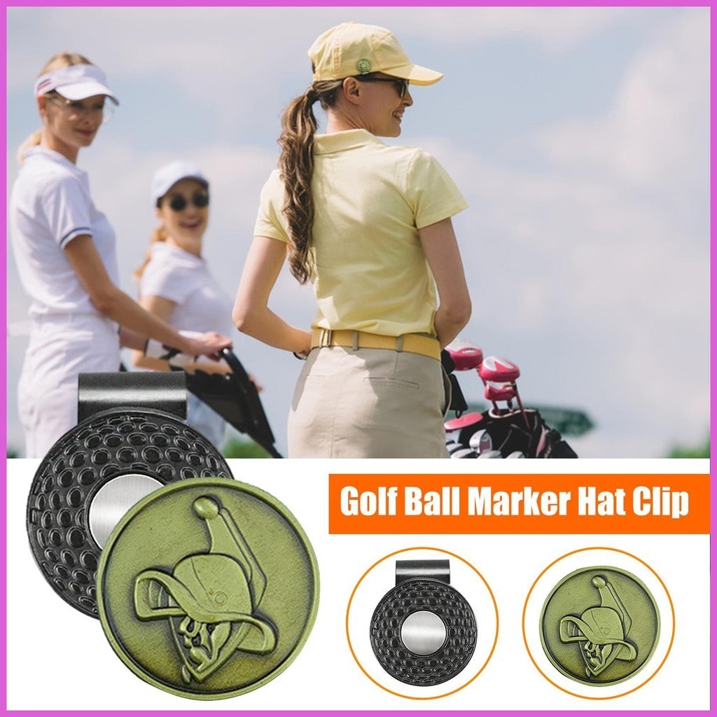 Golf Ball Marker Hat Clip Metal Ball Marker with Hat Clip Golf Accessories for Men Women Golfer saixitph