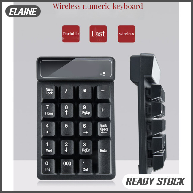 Elaine Wireless Numeric Keyboard Suspended Mechanical Feeling 19 Key ...