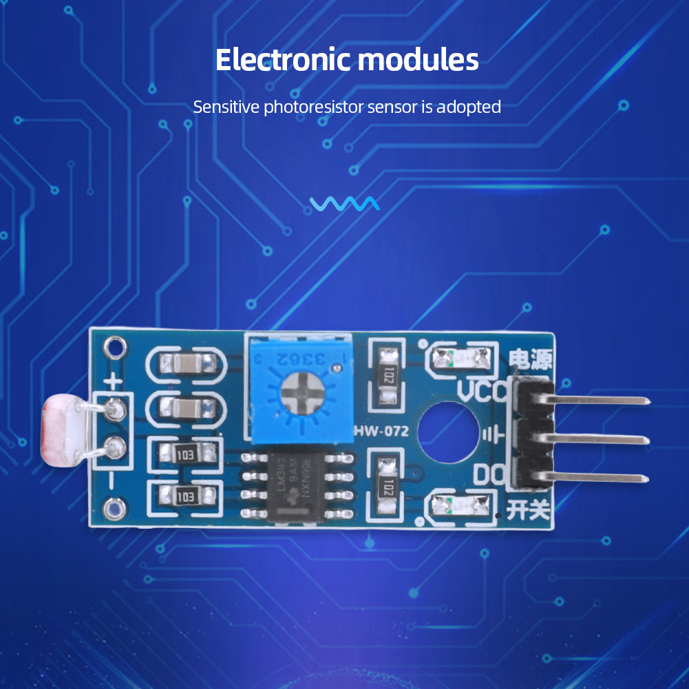 LM393 Light Sensor Switch Module with Digital Analog Output for Arduino ...