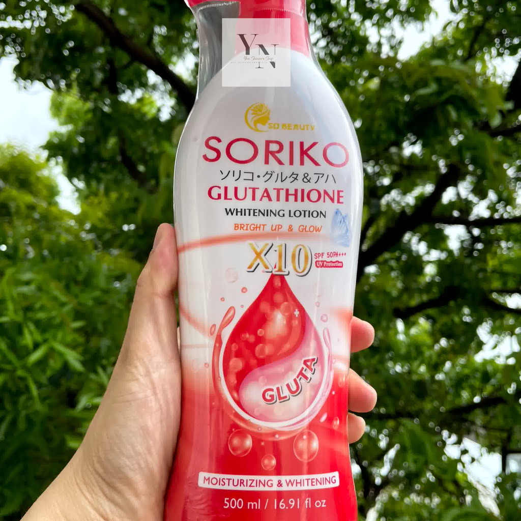 Lait Éclaircissant Soriko Au Glutathion 500ml - FPS 40 - Pour Taches Brunes - Corps