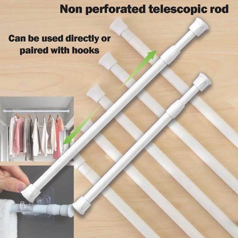 Extendable Curtain Rod Shower Curtain Rod Adjustable Tension Rod ...