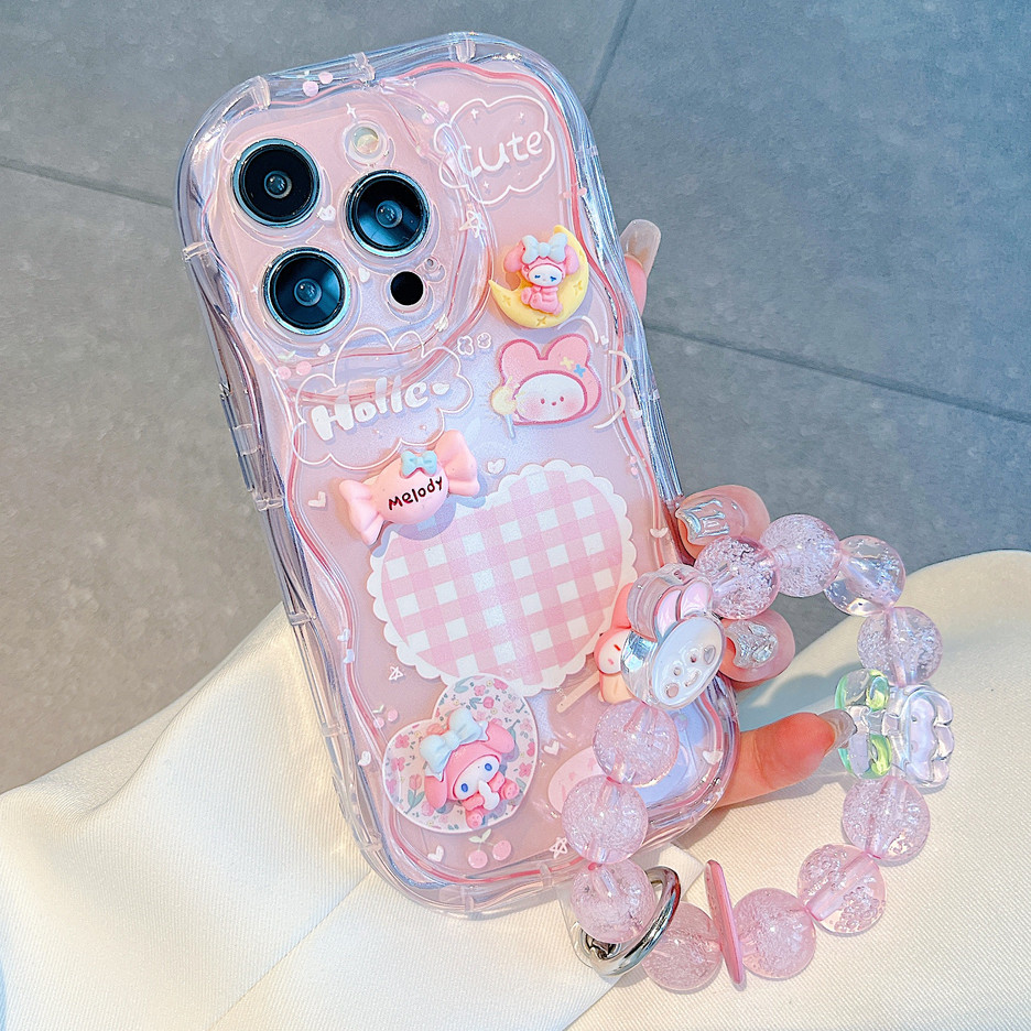 3D Sanrio Bead Bracelet IPhone 11 Case IPhone Case for Iphone 15 14 Pro ...