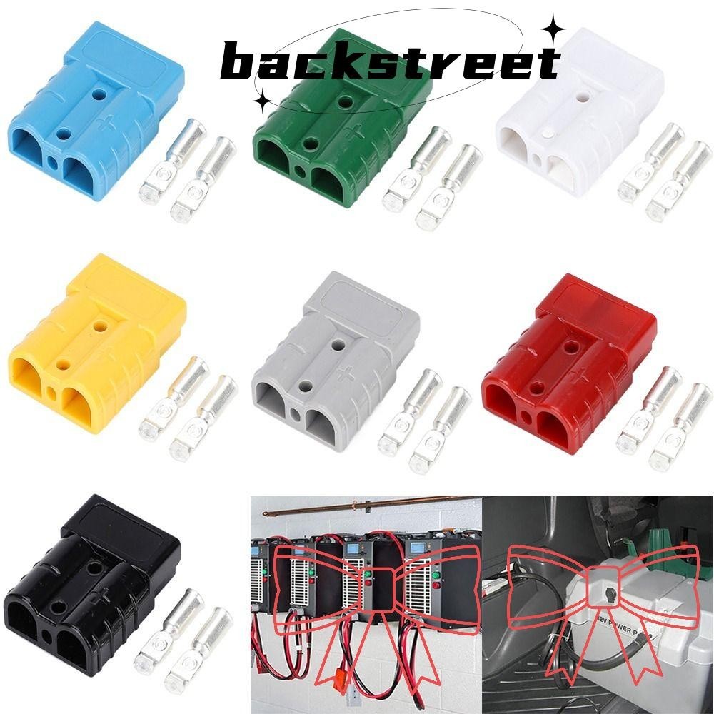 Backstreet Plug Cable Terminal 600v Grey Red Battery Power Connector Terminals 50 Amp Cable 