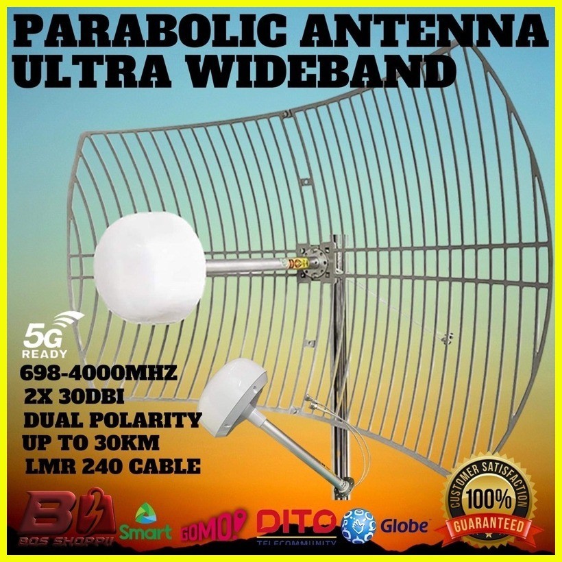 Parabolic Mimo Antenna 60dbi Wideband Original Ultimate Hybrid Wifi Antenna 3g 4g 5g Shopee 0114