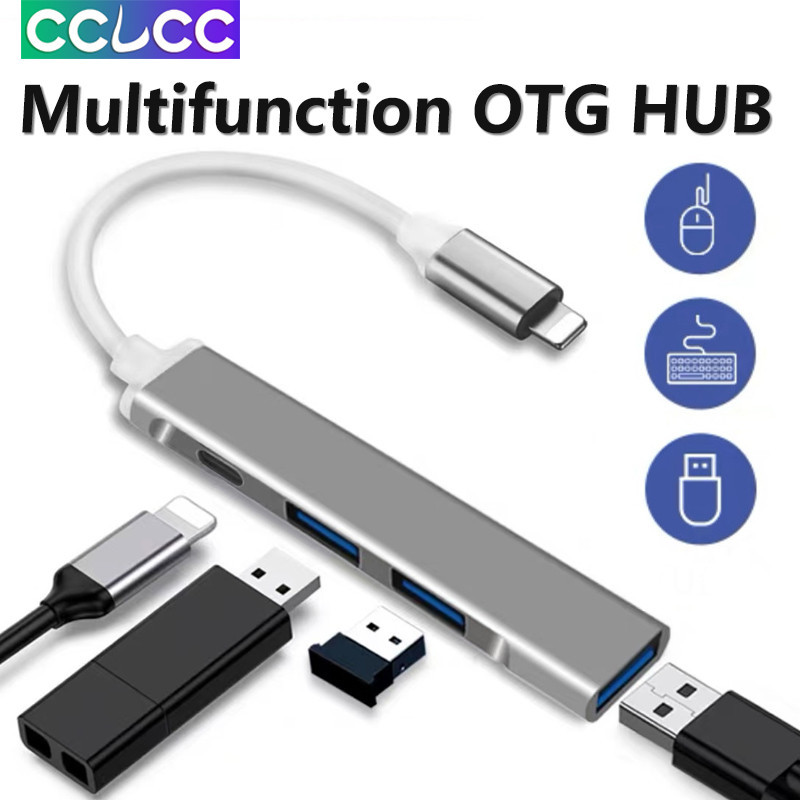 CCLCC USB Multifunction Hub For Lightning,4-in-1 USB OTG Hub with Multi ...