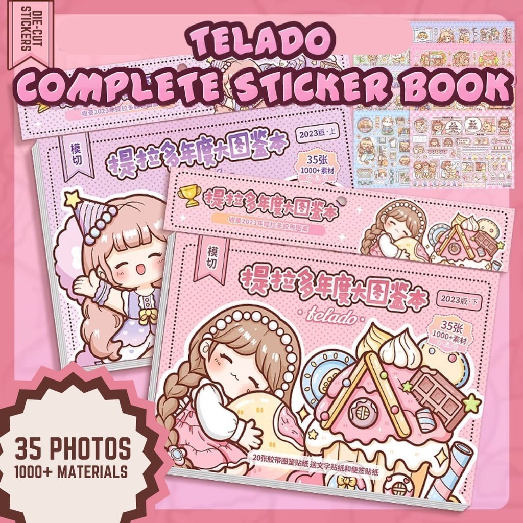 Telado Stickers Kawaii Cute Sticker Complete Sticker Book Cute Stickers ...