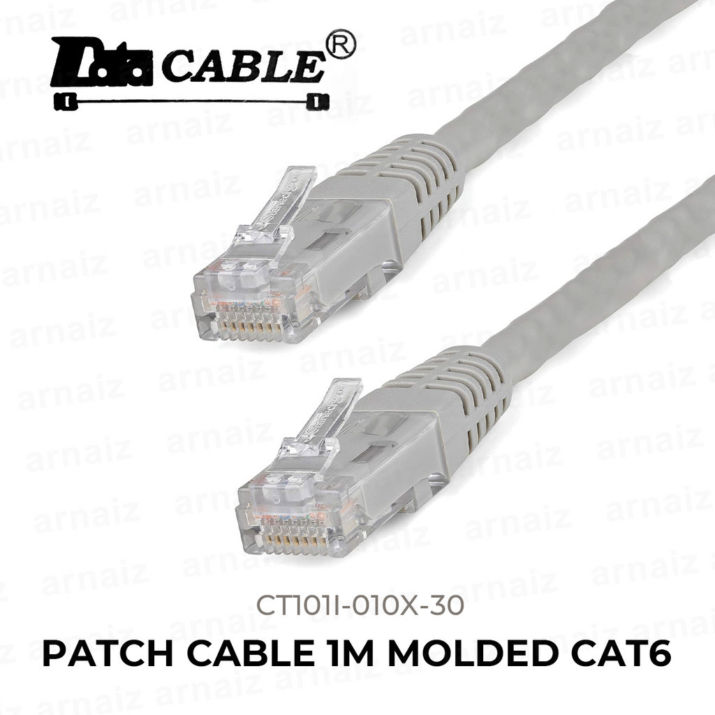 LQD Patch Cable Molded Cat6 1 meter RJ45 UTP Network Gray CT101I-010X ...