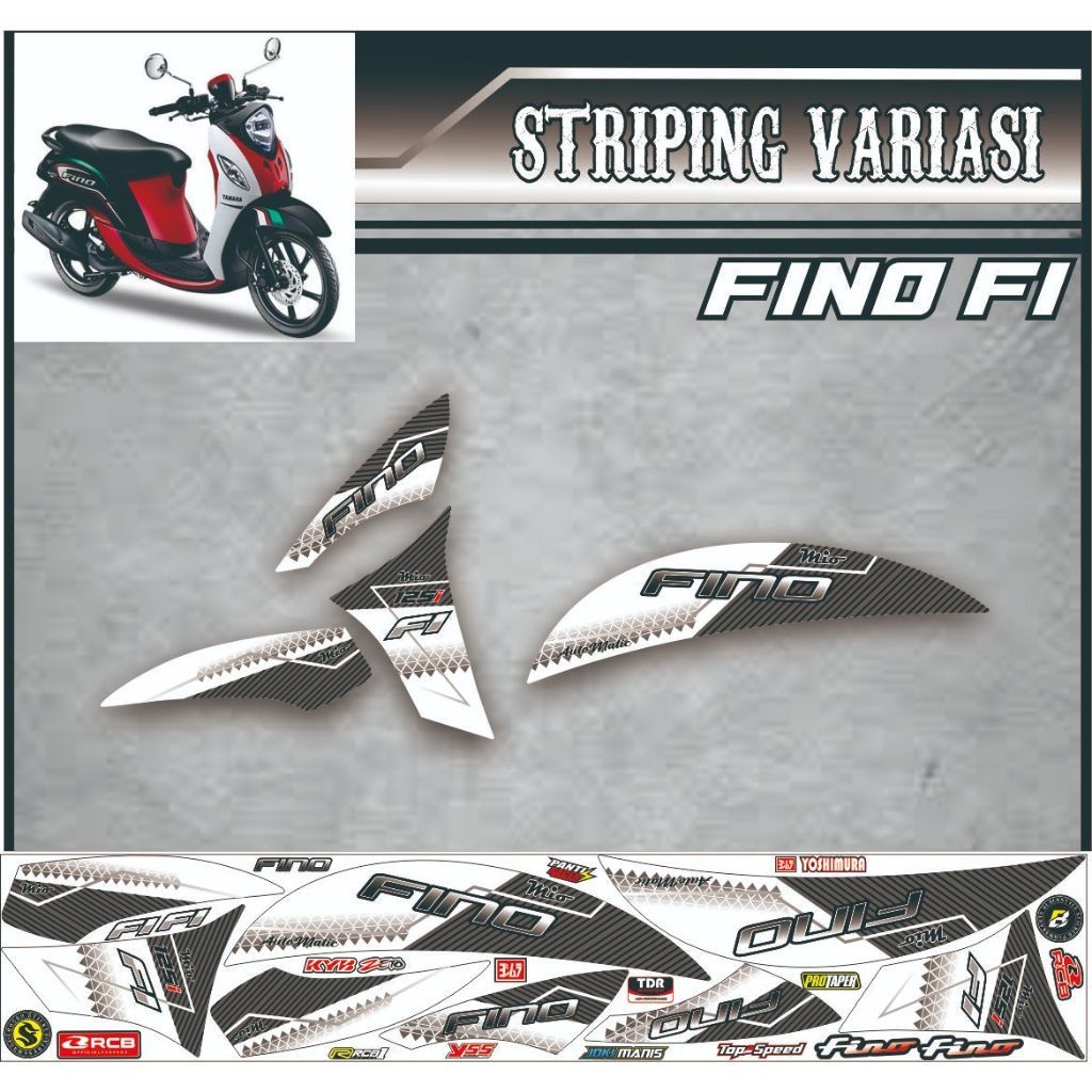 Variations/striping Stickers Variations Of YAMAHA VINO Motorcycles, The ...