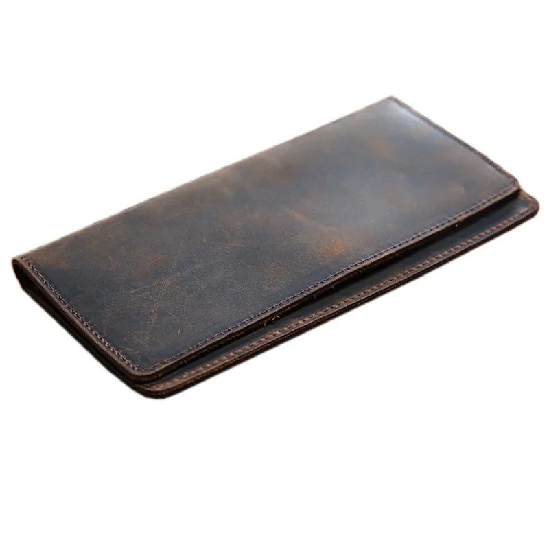 Thin Simple Money Clip For Men Crazy Horse Leather Holders For ...