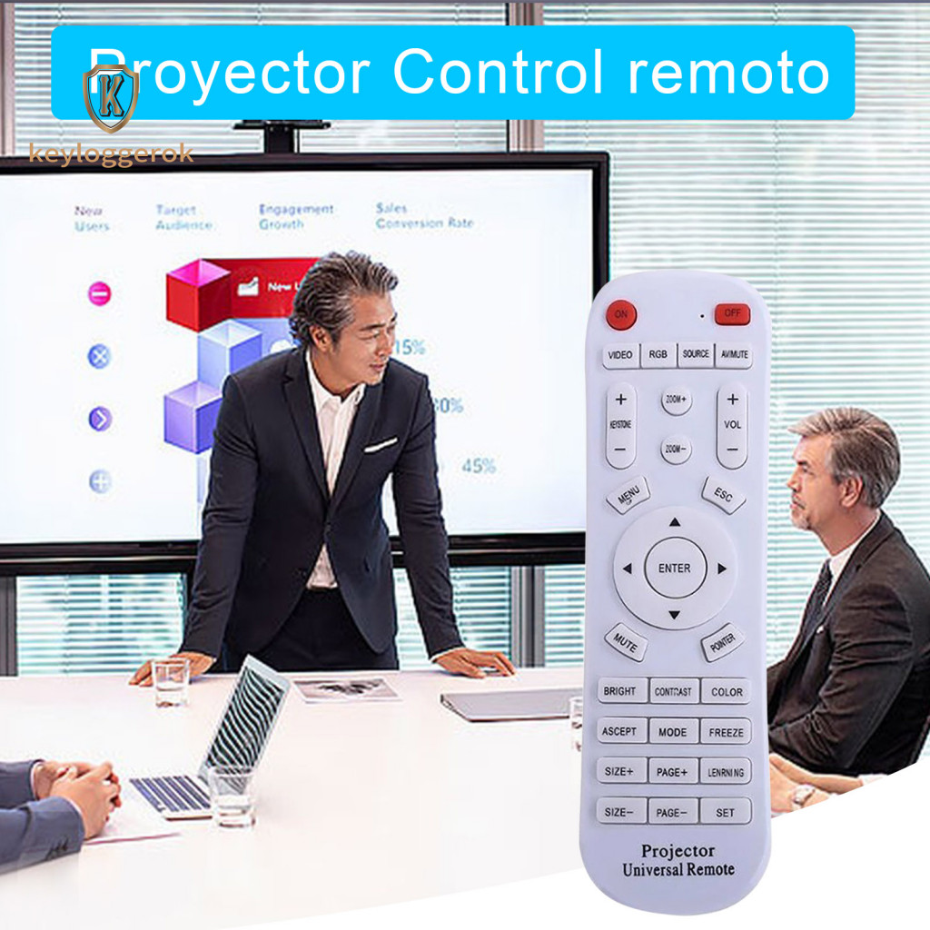 keyloggerok| Wireless Projector Remote Control Projector Remote with 10 Meters Range Universal ...