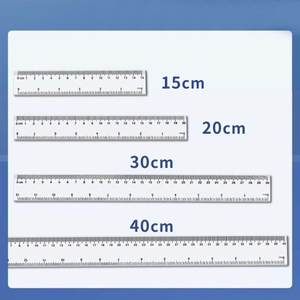 KYLIMINO Straight Ruler, 15cm 20cm 30cm 40cm Multifunction Measuring ...