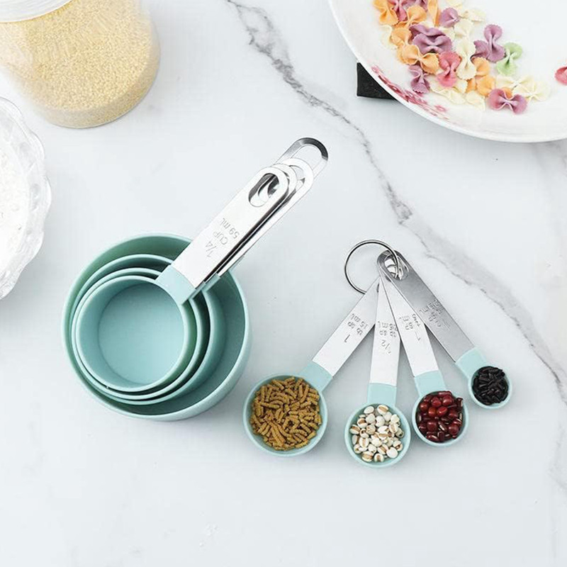 Uliekhy 8pcs Stainless Steel Measuring Cups Measuring Spoon with ...