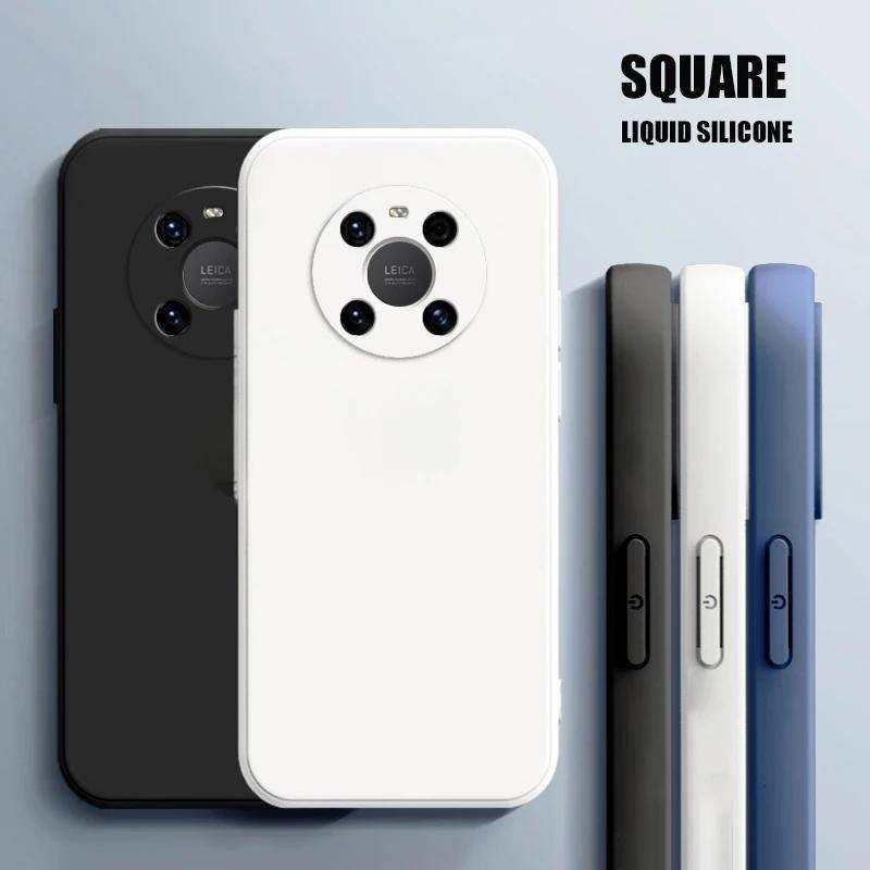 Huawei Mate40Pro Mate40ePro Mate40Plus Mate40RS Mate40 Mate40E Square  Liquid Silicone Soft Phone Case For Huawei Mate 40 40e RS Pro Plus - Main Image
