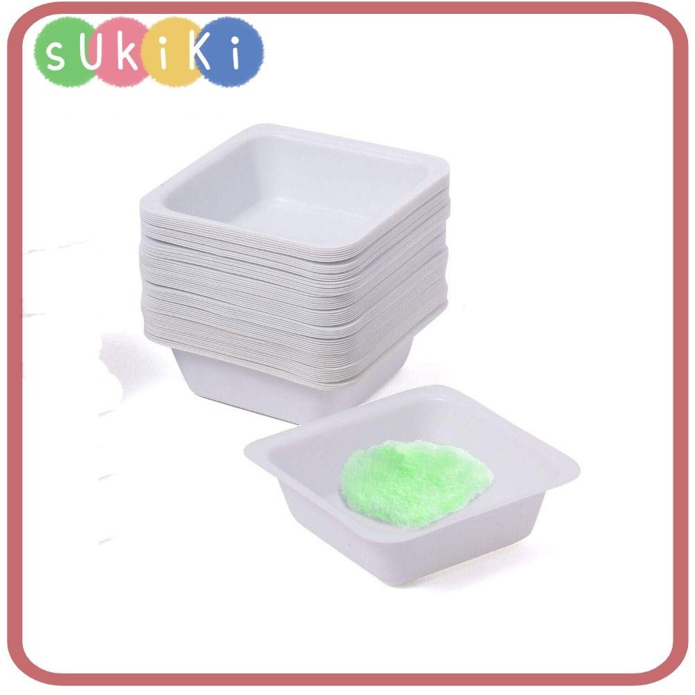 SUKIKI 100pcs Weigh Boat Set, 7ml White Weighing Vessel, Easy Pour ...