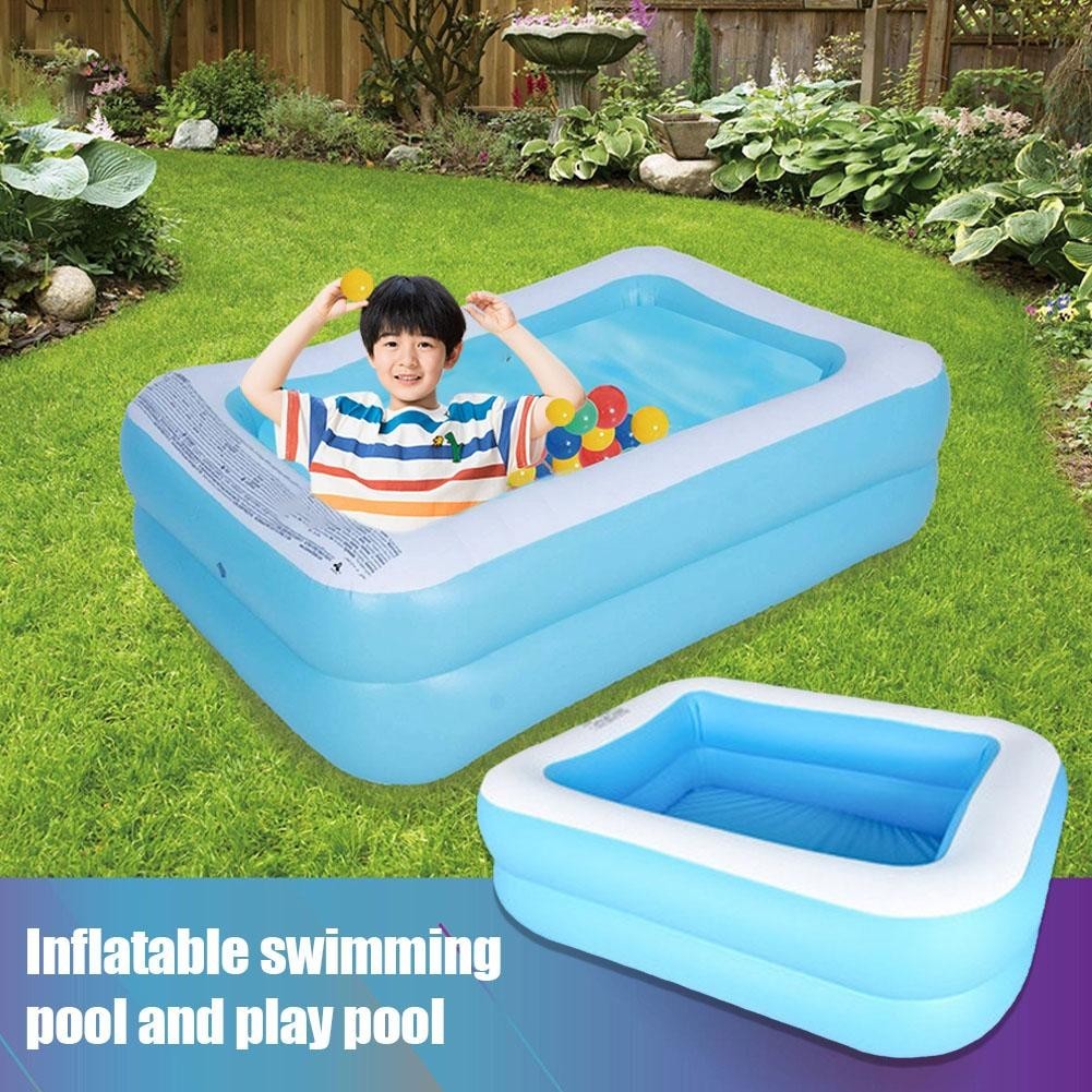 Inflatable Pond Inflatable Swimming Pool For Baby Adult Home 2 Layers ...