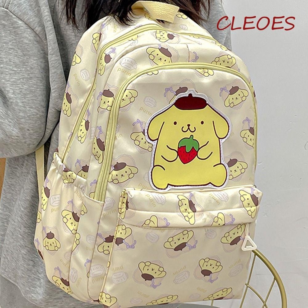 CLEOES Cartoon Kuromi Backpack, Kitty Cat Cinnamoroll Children School ...