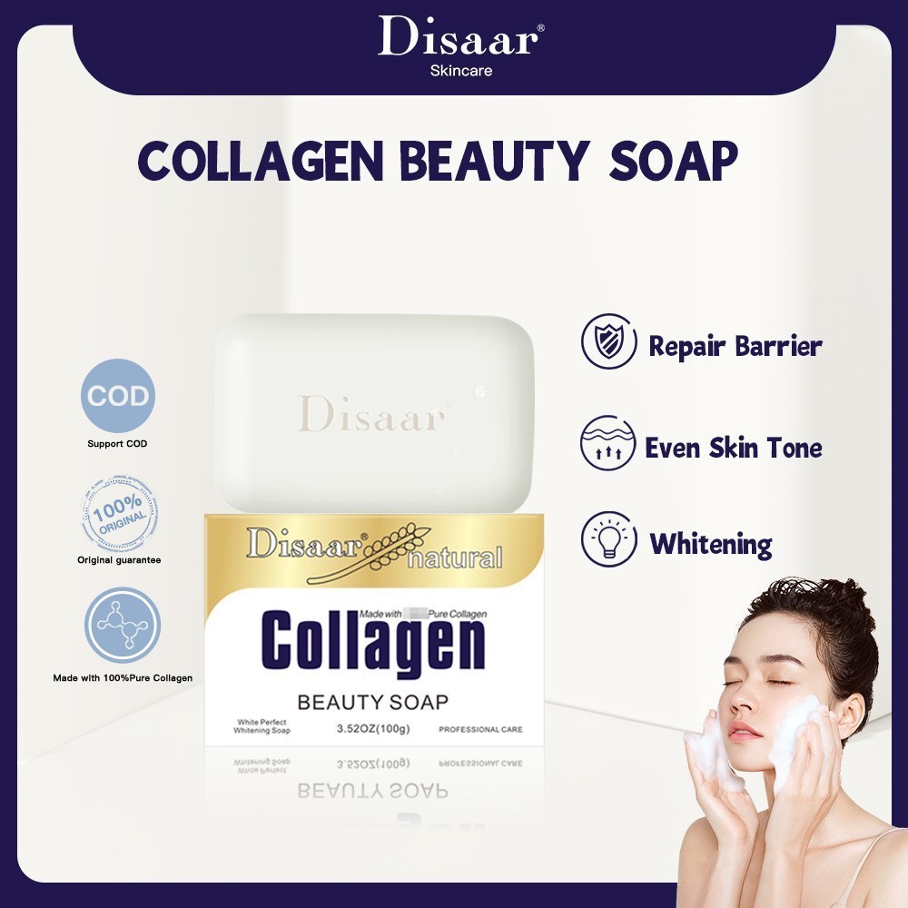 DISAAR Collagen Whitening Soap Triple Action Whitening Bath Soap ...