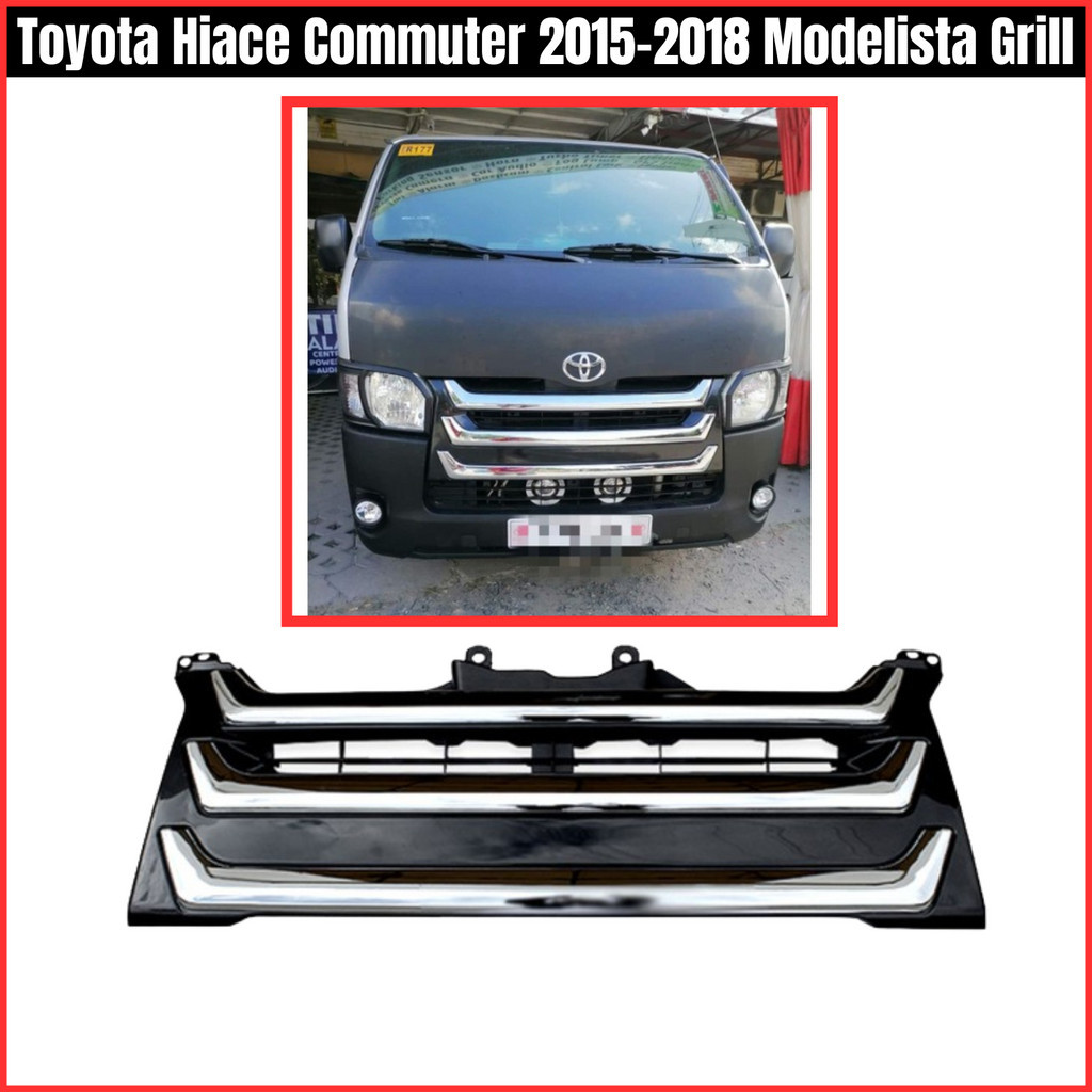 Toyota Hiace Commuter old face 2015-2018 Modelista Chrome Grill (Hiace ...