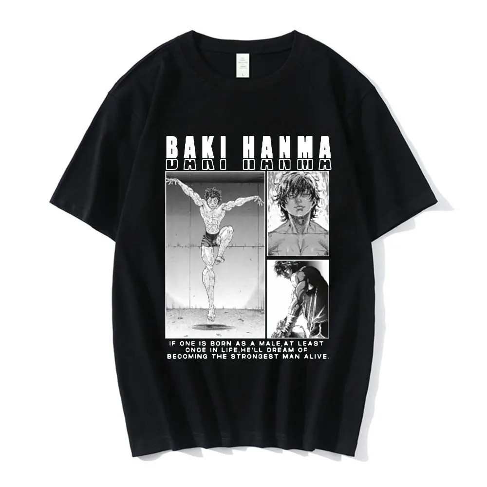 Baki The Grappler Anime T Manga Yujiro Hanma Men Tshirts Clothes For ...