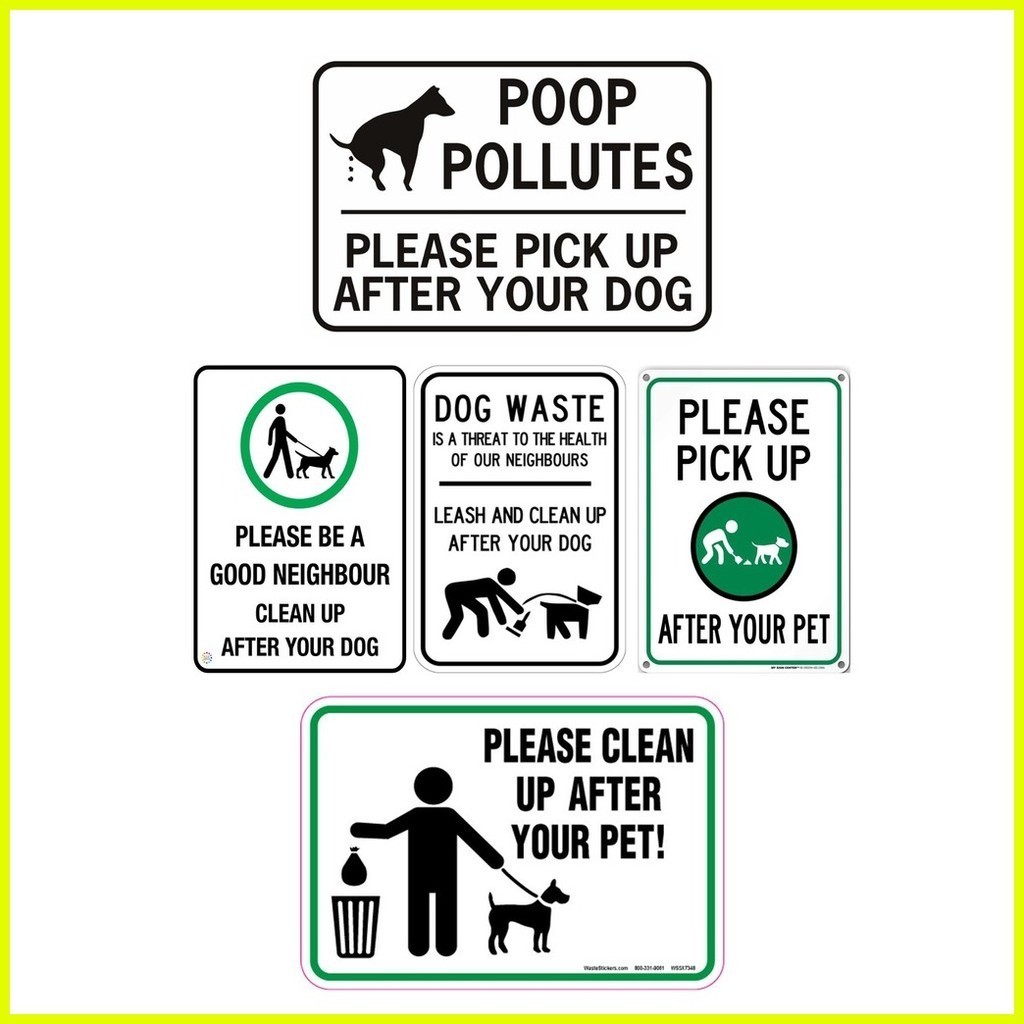 【hot sale】 Clean Up Dog, No Poop, No Pee, No Peeing, Curb Dog Signage ...