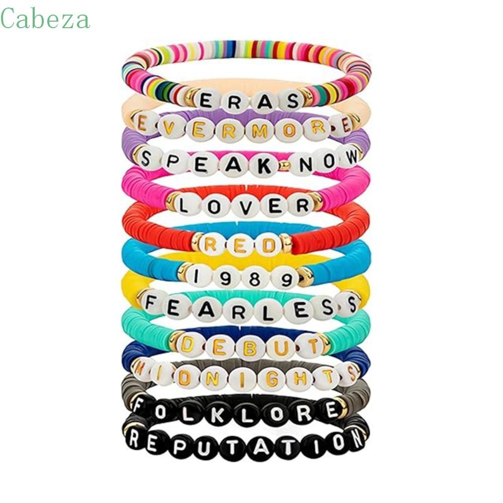 CABEZA Taylor Swift Clay Bracelet, Taylor Swift Fans Gifts Mixed Color ...