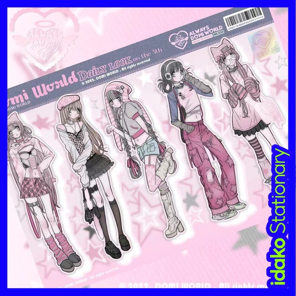 New domi Five-Person Set Stickers Korea Ping Alternative Character ...