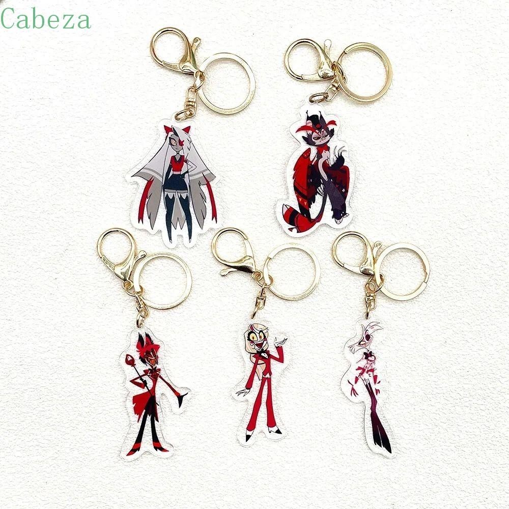 CABEZA Hazbin Keychain, Acrylic Alastor Hazbin Hotel Keyring, Hanging ...