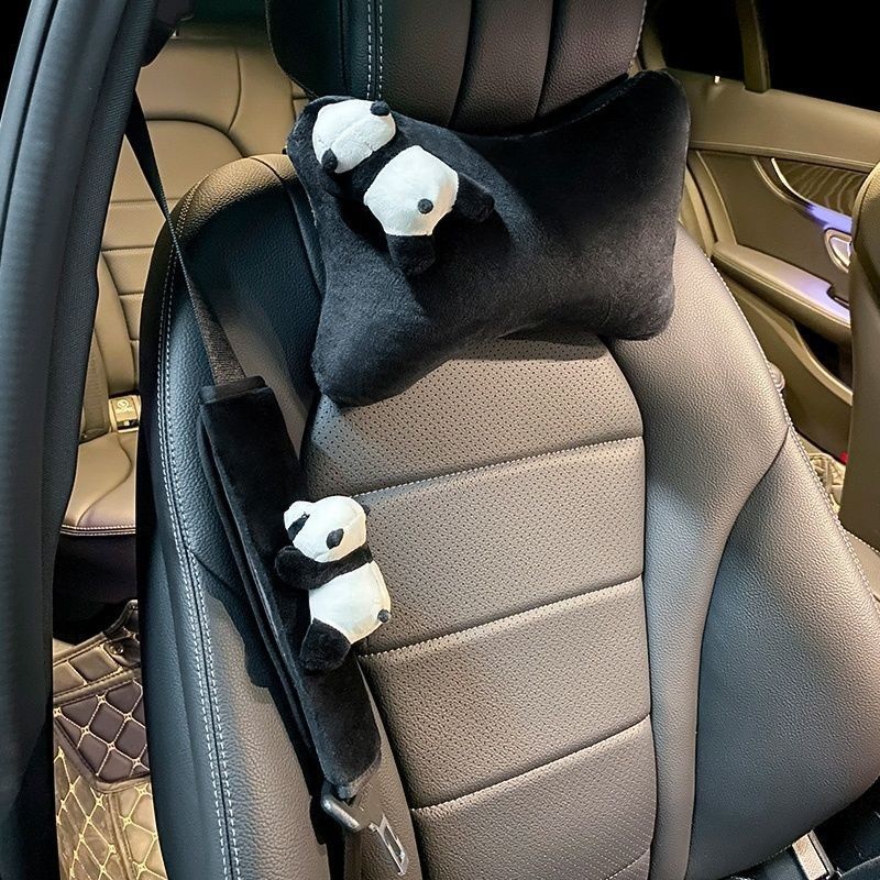 Car headrests, three-dimensional cute panda decorative products, all ...