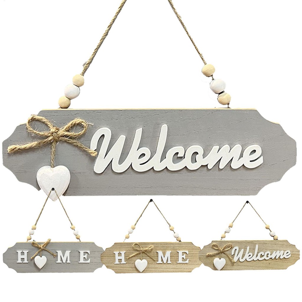 Welcome / Home /Family Door Signage Wooden Wall Hanging Decor Letter ...
