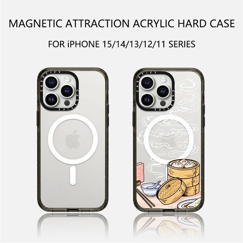 CASETiFY X Dim Sum Magnetic suction Black&White Edge Clear Sideband ...