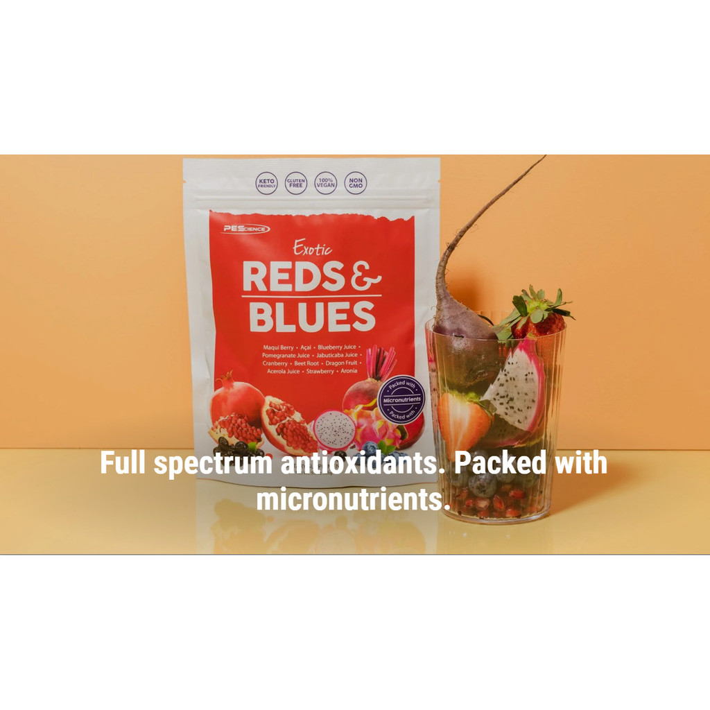 PEScience Exotic Reds & Blues Superfoods Powder 165g | Shopee Philippines