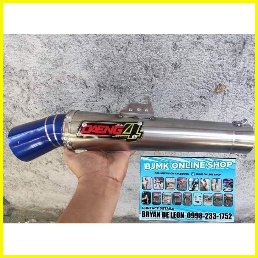 ♞STAINLESS OPEN PIPE (51mm) TUBE TYPE ( AUN ) EMBLEM ( DAENG SAI 4 ...