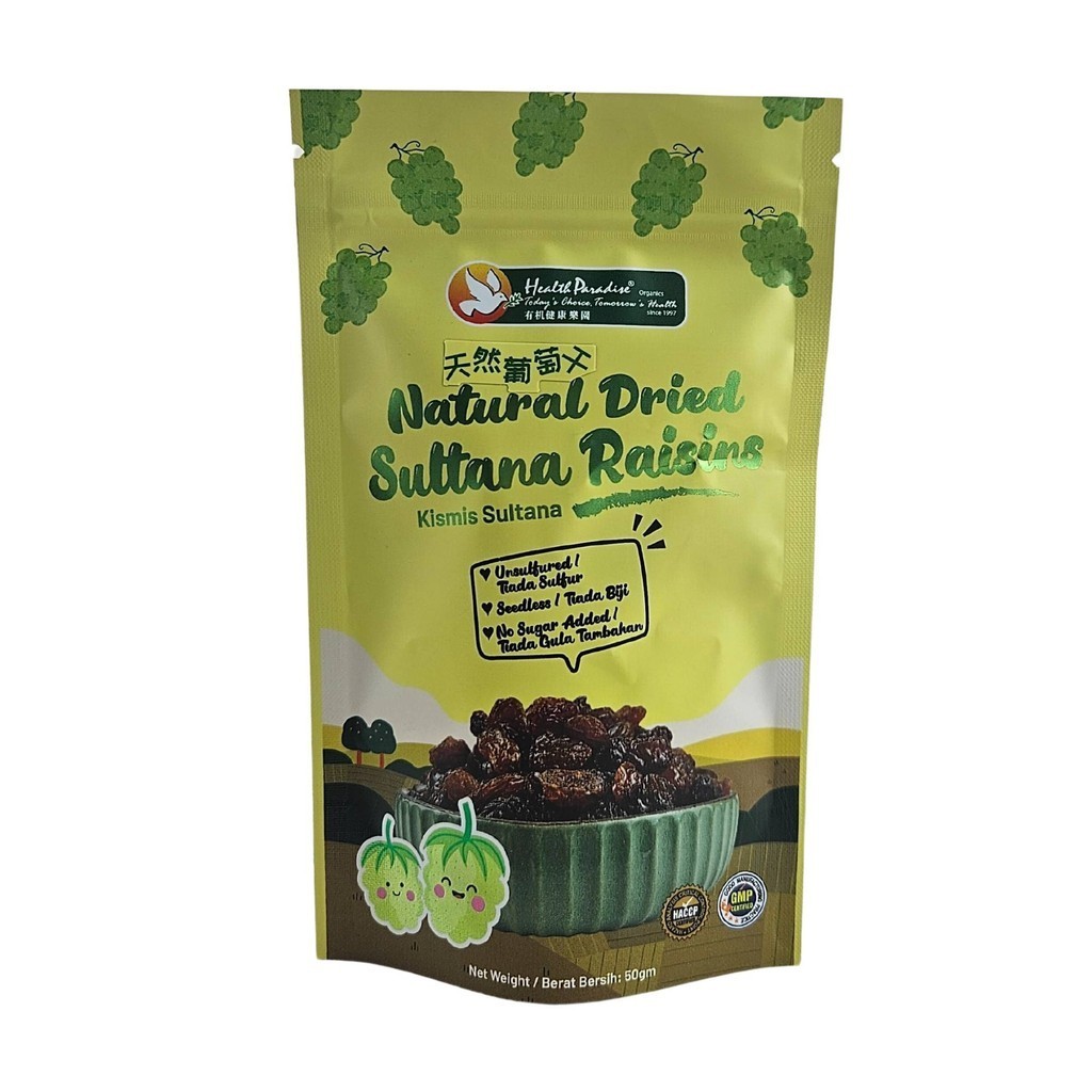 HEALTH PARADISE NATURAL DRIED SULTANA RAISINS 50GM | Shopee Philippines