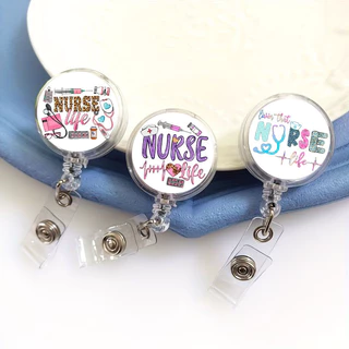 1pc Funny Coffee Is My Blood Type Badge Reel Holder Retractable With ID  Clip For Nurse Nursing Name Tag Card Student Doctor Medical Assistant Work  Office Alligator Clip Badge Accessories