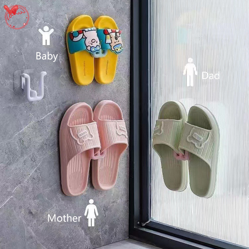 Slipper Rack Wall Mounted Strong Adhesive Slipper Storage Slipper Stand ...
