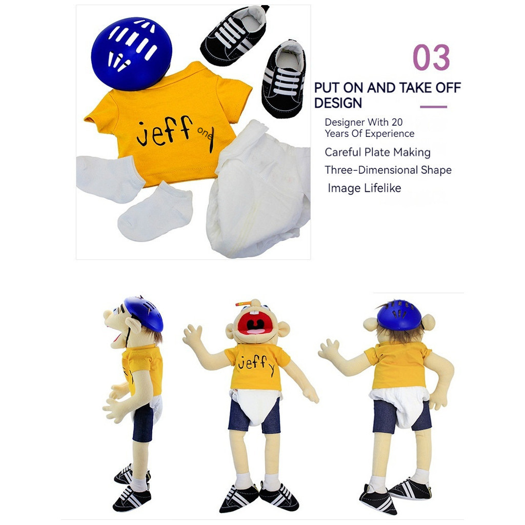 Jeffy Hand Puppet Ready Stock Funny Boy Muppet jeffy Finger Puppet Doll ...