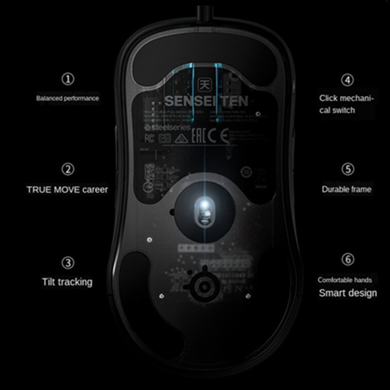 SteelSeries Sensei Ten Gaming Mouse 18,000 CPI TrueMove Pro Optical ...
