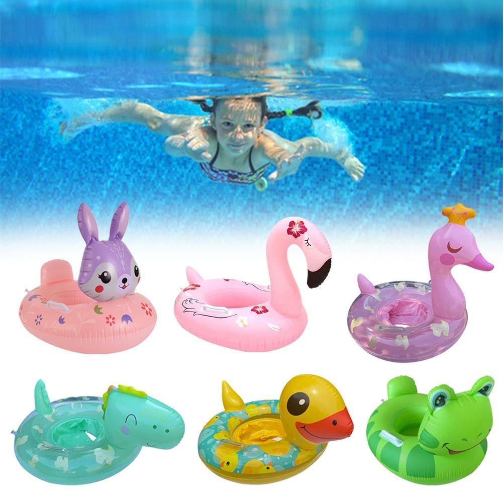 Summer Children's Inflatable Swimming Ring Cute Animal Beach Water 