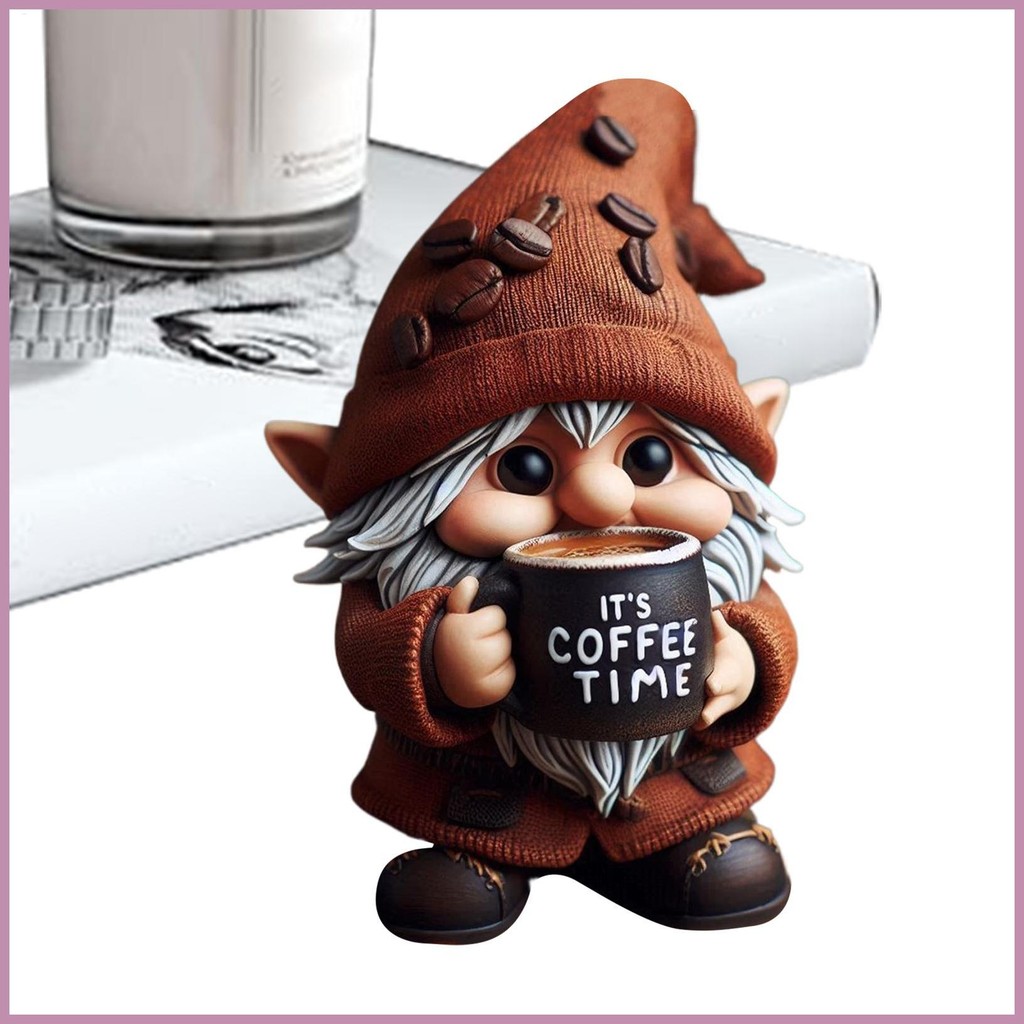 Gnome Coffee Handcrafted Kitchen Counter Figurines Resin Gnomes for ...