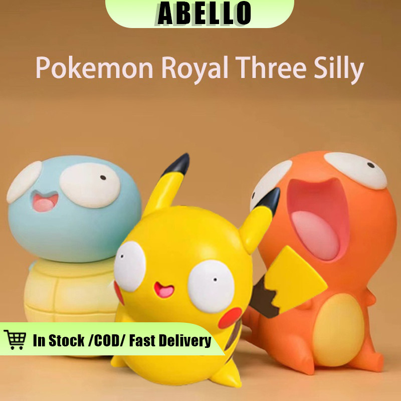 Pokemon Action Figure Big Eye Figure Toys Funny Pet Three Silly Figure ...
