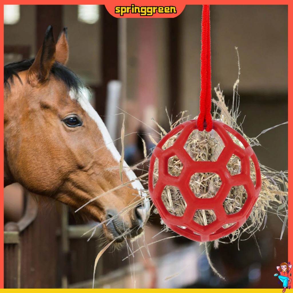 SPRINGGREEN Horse Feeding Slow Down Tool Horse Feeder Interactive Slow Feeder Ball for Horses and Goats Durable Hanging Treat Dispenser for Animals