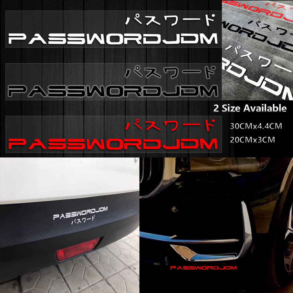 PASSWORD JDM Car Sticker Reflective Japanese Fuel Tank Scratch ...