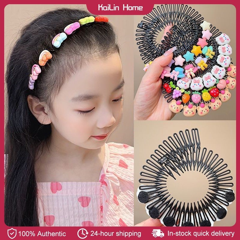 Children's Hair Crushing Headband Cute Cartoon Non-slip Hair Clip For 