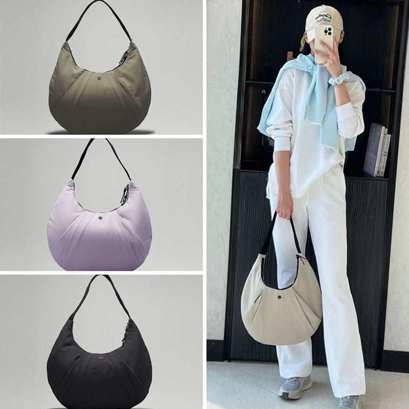 Lululemon Pleated Shoulder Bag 10l Yoga Leisure Sports OneShoulder Croissant Shopee Philippines