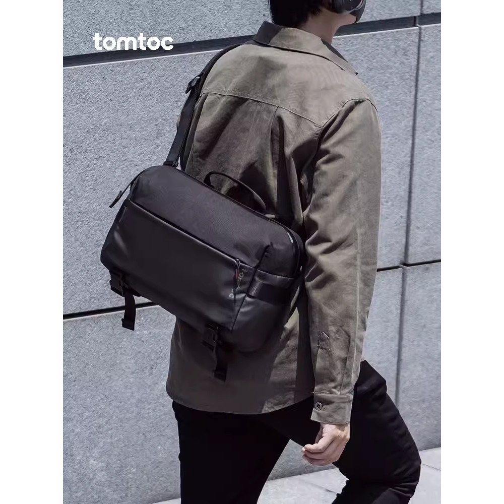 Tomtoc Messenger Bag T21L1 Suitable for MacBook Pro 14inch Shoulder Bag  Ballistic Nylon Water Repellent Wear Resistant