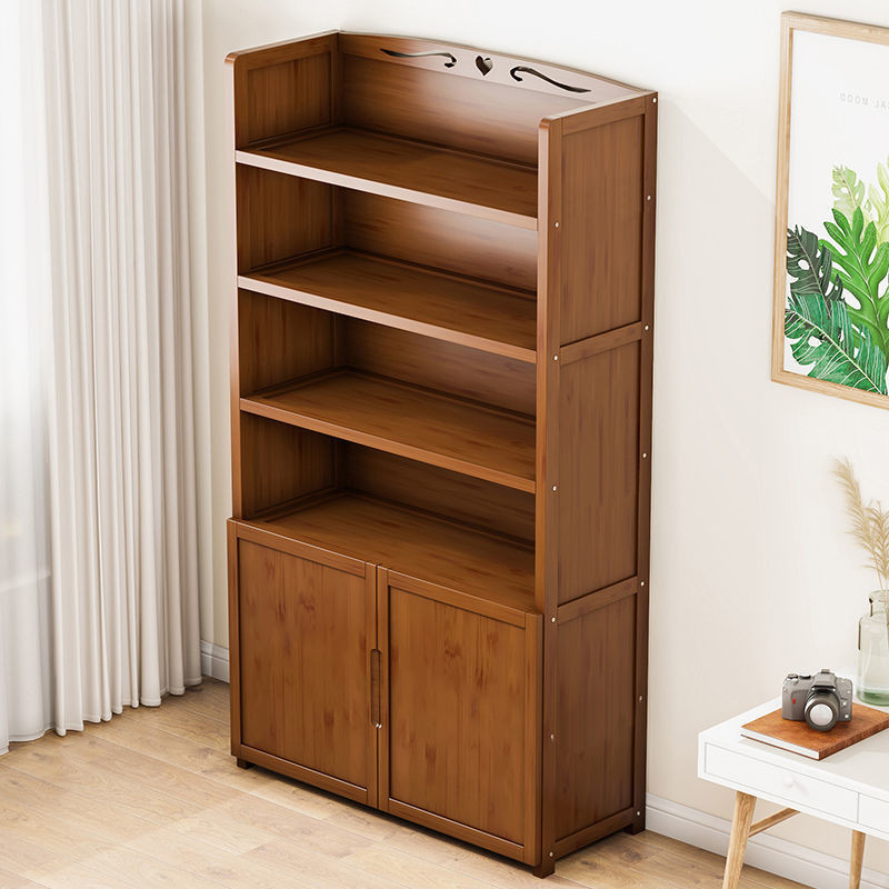 Bamboo Bookshelf Simple Household Multi-functional Living Room Storage ...